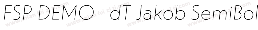 FSP DEMO   dT Jakob SemiBold Regula字体转换
